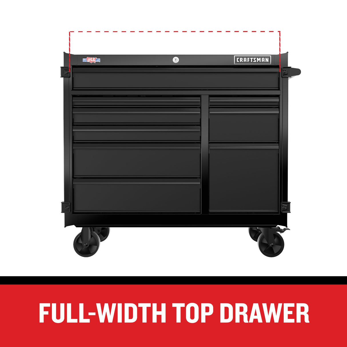 Premium 2000 Series 41-in W x 39.5-in H 9-Drawer Steel Rolling Tool Cabinet (Black) CMST98260BK