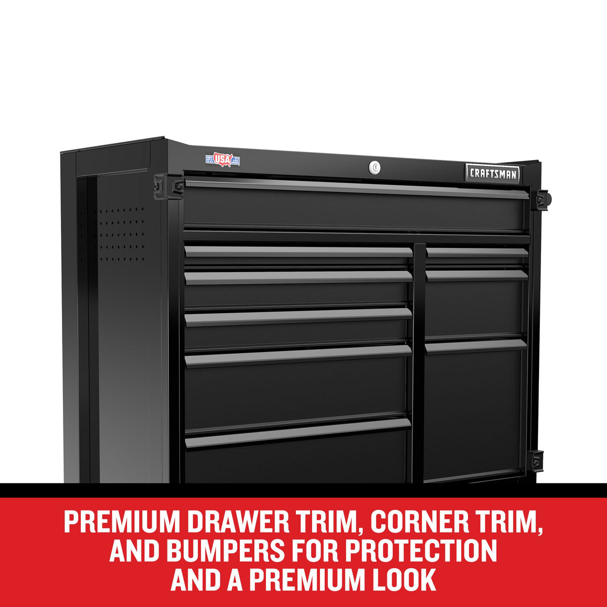 Premium 2000 Series 41-in W x 39.5-in H 9-Drawer Steel Rolling Tool Cabinet (Black) CMST98260BK