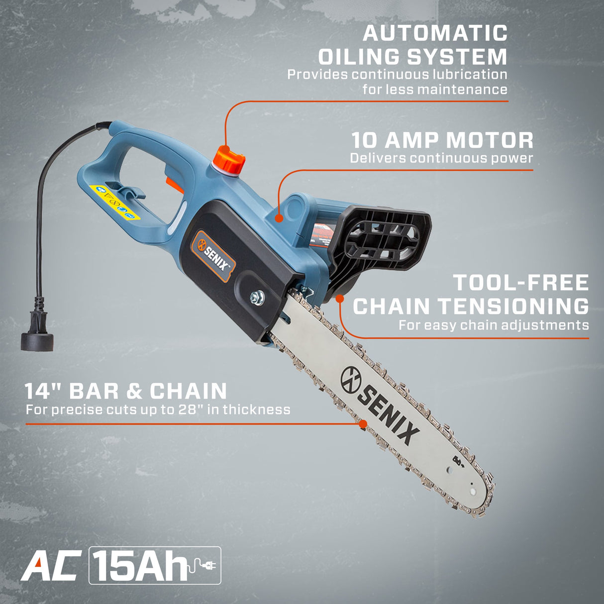 14-in Corded Electric 10 Amp Chainsaw CSE10-L