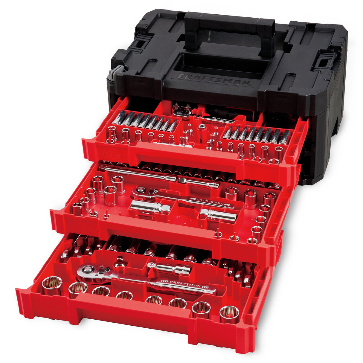 262-Piece Standard (SAE) and Metric Polished Chrome Mechanics Tool Set with Hard Case CMMT45309