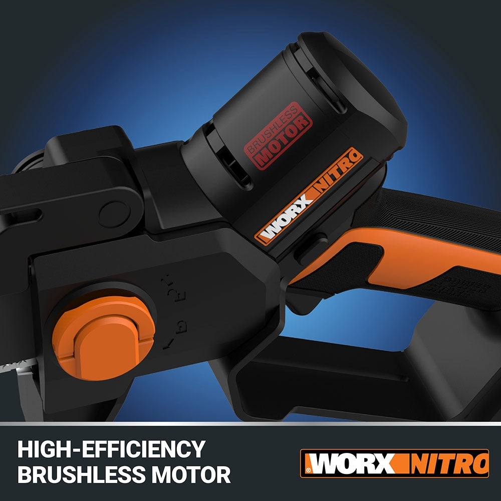 Nitro Power Share 20-volt 5-in Brushless Battery 2 Ah Chainsaw (Battery and Charger Included) WP332