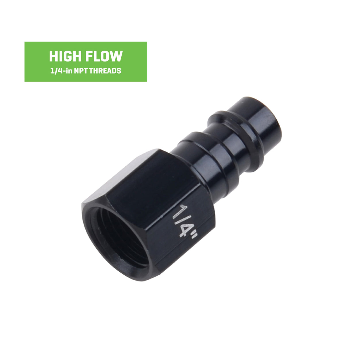 1/4-in Plug- High Flow- Aluminum- Female SGY-AIR280