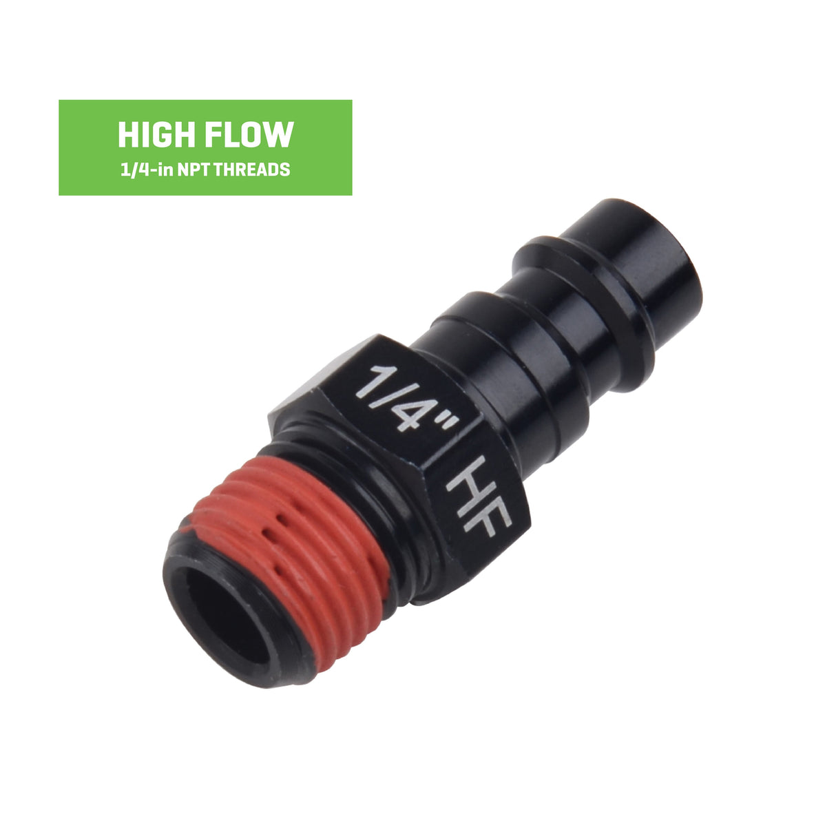 1/4-in Plug- High Flow- Aluminum- Male SGY-AIR281