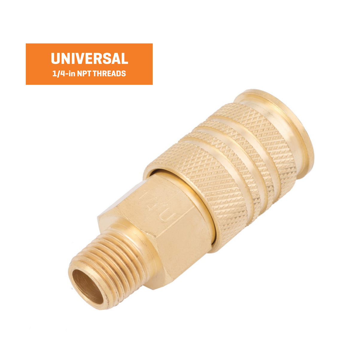 Brass NPT Coupler (M) 1/4-in Universal SGY-AIR203