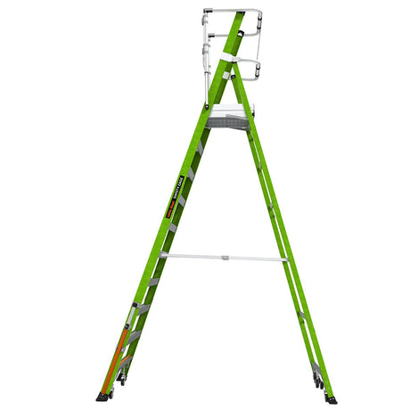 Safety Cage 10-ft Fiberglass Type 1a- 300-lb Load Capacity Platform Step Ladder 19710-146