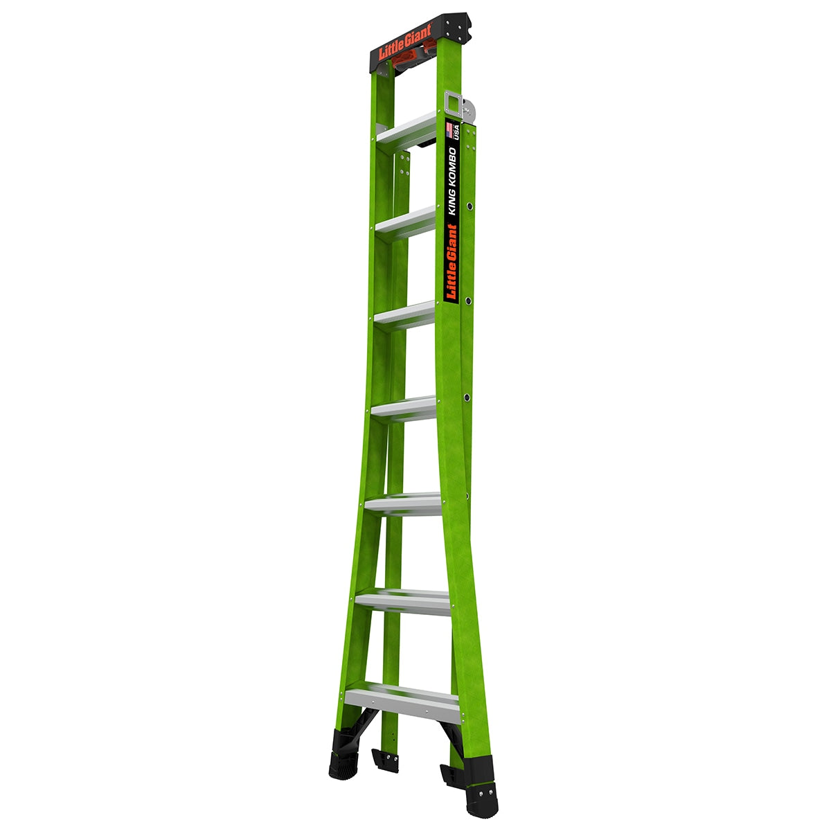 King Kombo 2 Pro M8 8-ft Fiberglass Type 1aa- 375-lb Load Capacity Step Ladder 13908-002