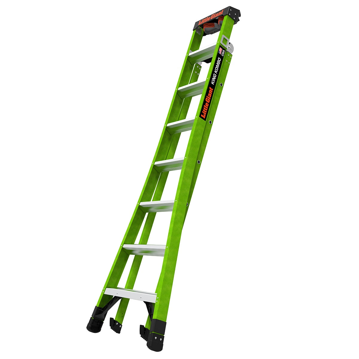 King Kombo 2 Pro M8 8-ft Fiberglass Type 1aa- 375-lb Load Capacity Step Ladder 13908-002