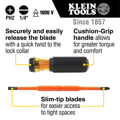 2-Piece Bi-material Handle Multi-bit Multi Tool Screwdriver 32293R