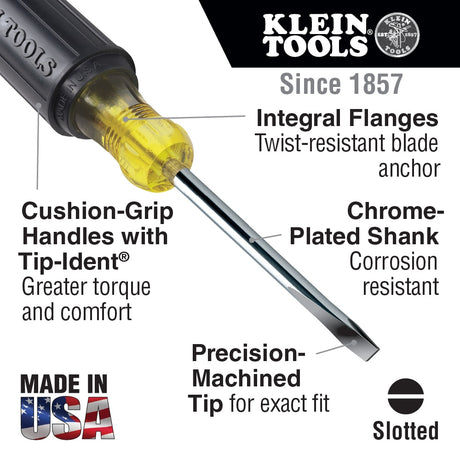 Bi-material Handle Keystone Tip Screwdriver 600-6