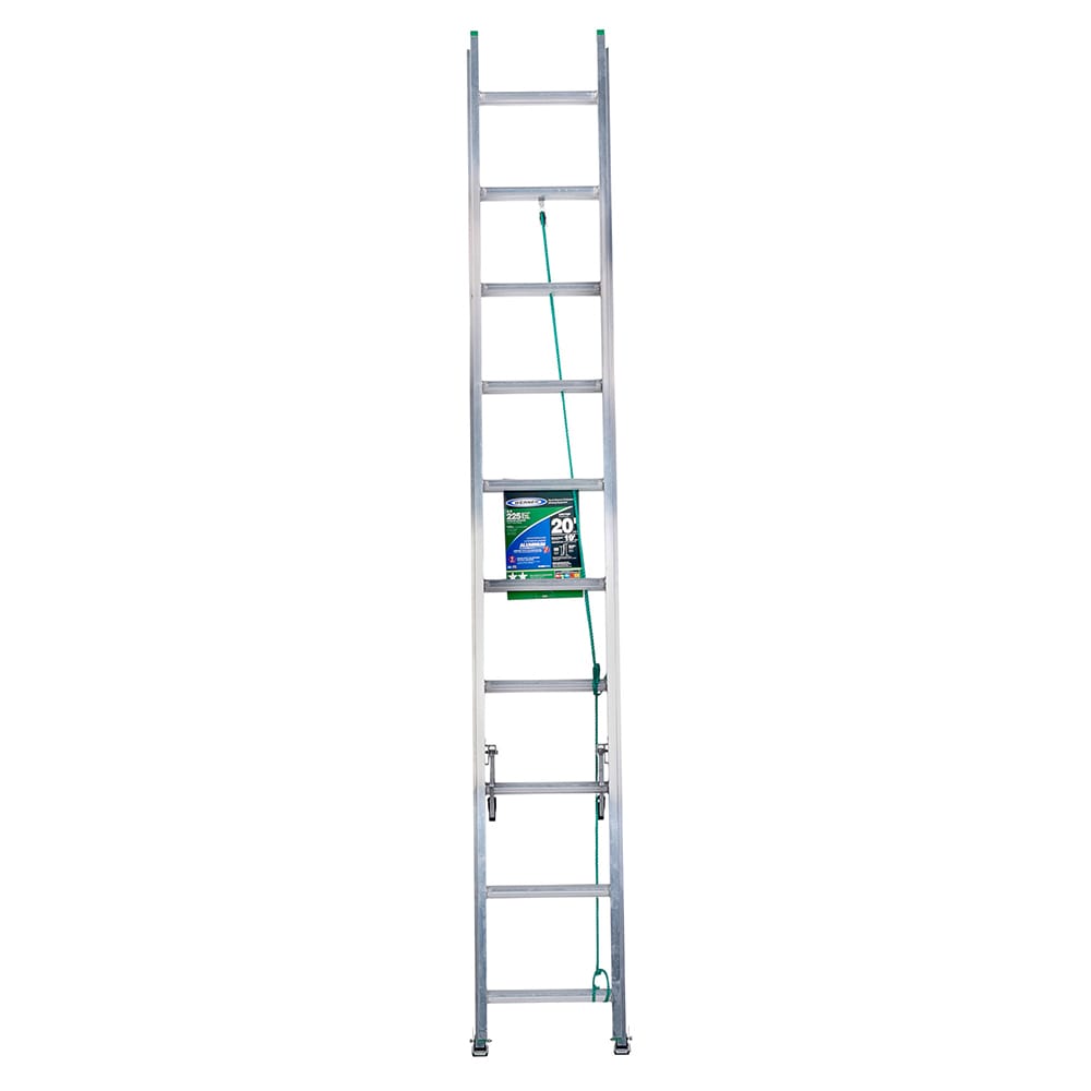 D1200-2 20-ft Aluminum Type 2-225-lb Load Capacity Extension Ladder D1220-2