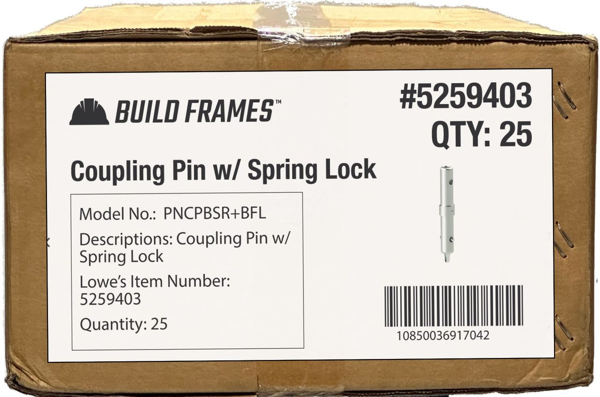 Steel 1.68-in Coupling Pin For Scaffolding PNCPBSR+BFL