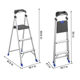 3-Step 250-lb Capacity Aluminum Foldable Step Stool 20553ABL2