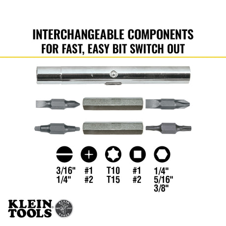 11-in-1-Piece Bi-material Handle Multi-bit Multi Tool Screwdriver 32500G