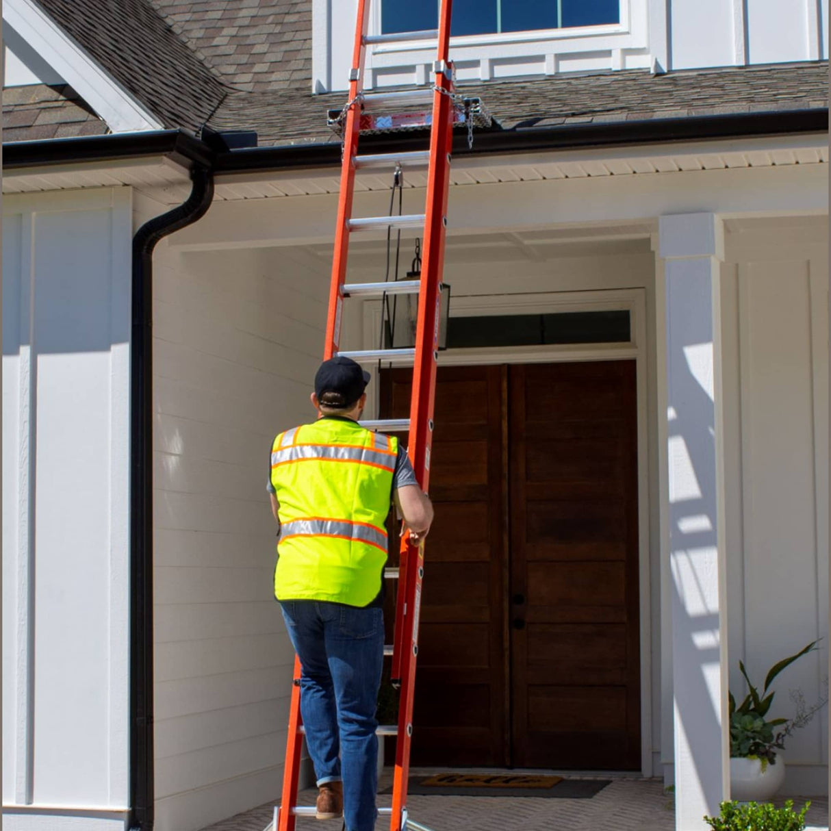 Residential Ladder Dock 6-ft Aluminum Load Capacity Extension Ladder 70832