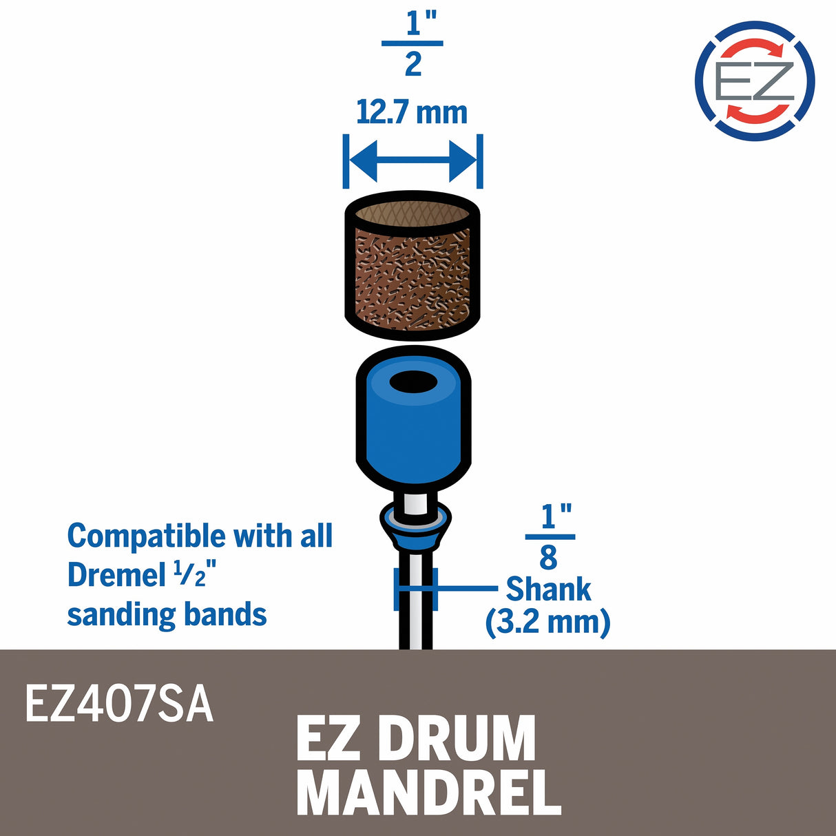 1/8-in Rotary Tool Mandrels EZ407SA-01