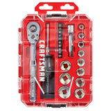 VERSASTACK 24-Piece Standard (SAE) Polished Chrome Mechanics Tool Set with Hard Case CMMT12112