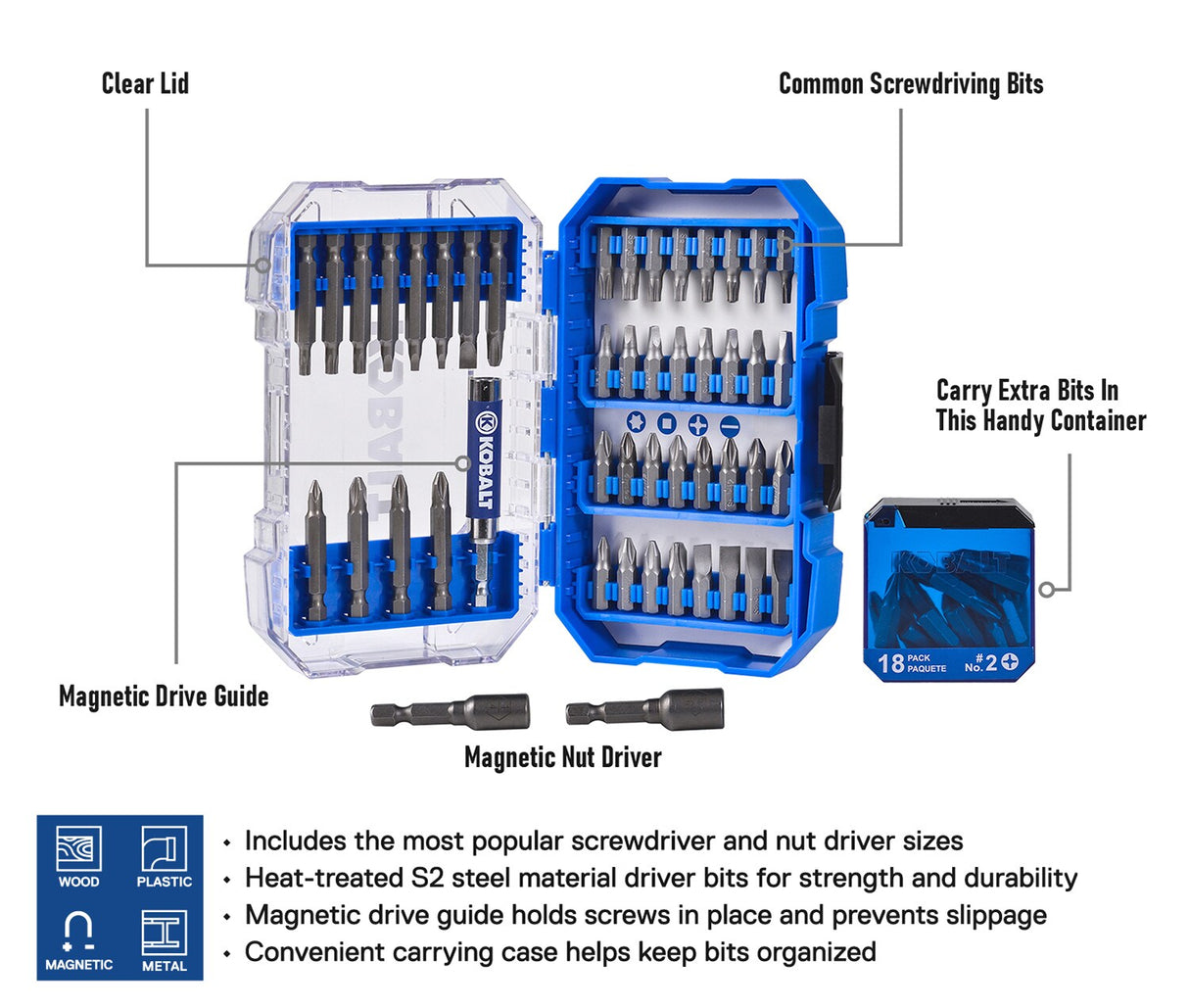 Screwdriver Bit Set (65-Piece) DTC-88065