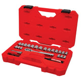 33-Piece Standard (SAE) and Metric Polished Chrome Mechanics Tool Set with Hard Case CMMT12113L