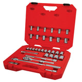 33-Piece Standard (SAE) and Metric Polished Chrome Mechanics Tool Set with Hard Case CMMT12122L