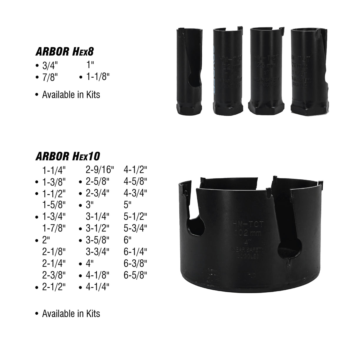 Carbide-tipped Arbored Adjustable Hole Saw Set (14-Piece) with Hard Case 600880