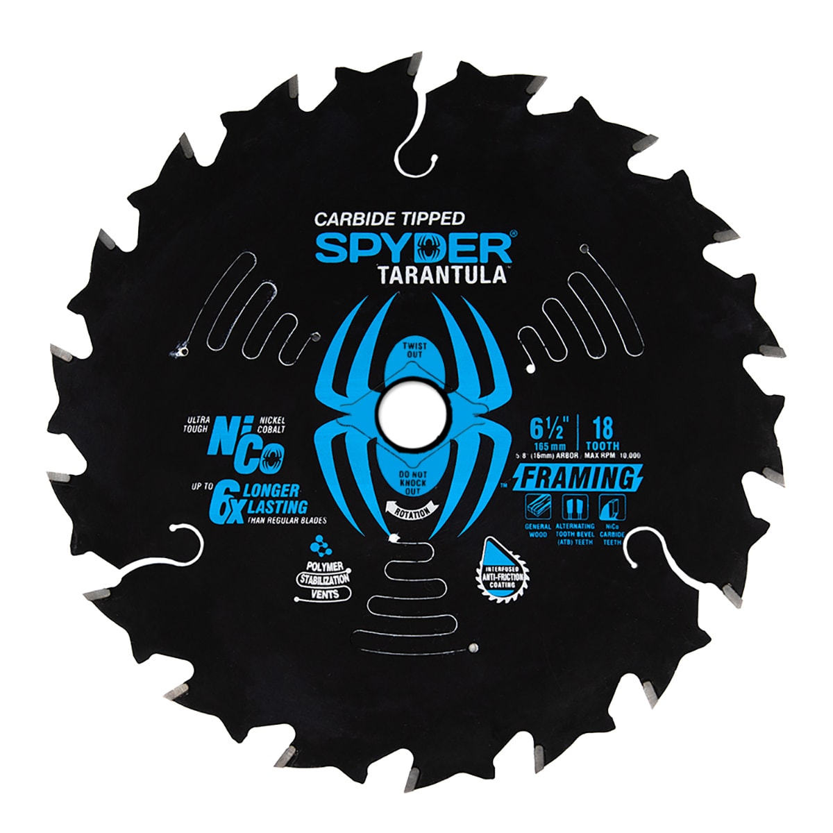 Fast Framing 6-1/2-in 18-Tooth Rough Finish Tungsten Carbide-tipped Steel Circular Saw Blade 13030