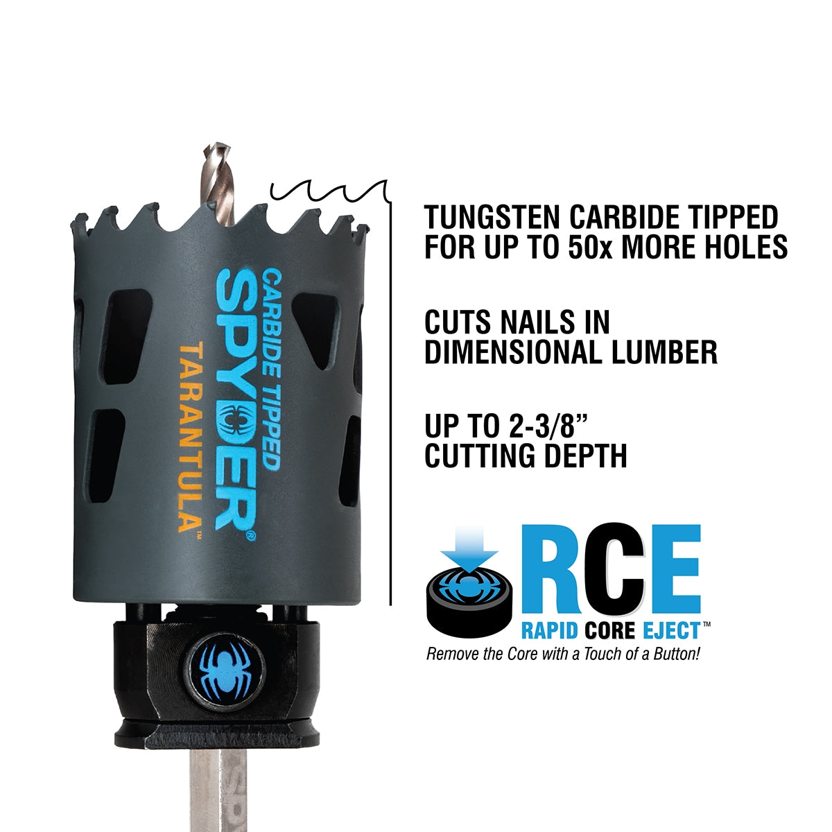 Tarantula 1-in Carbide-tipped Non-arbored Hole Saw 600896CF