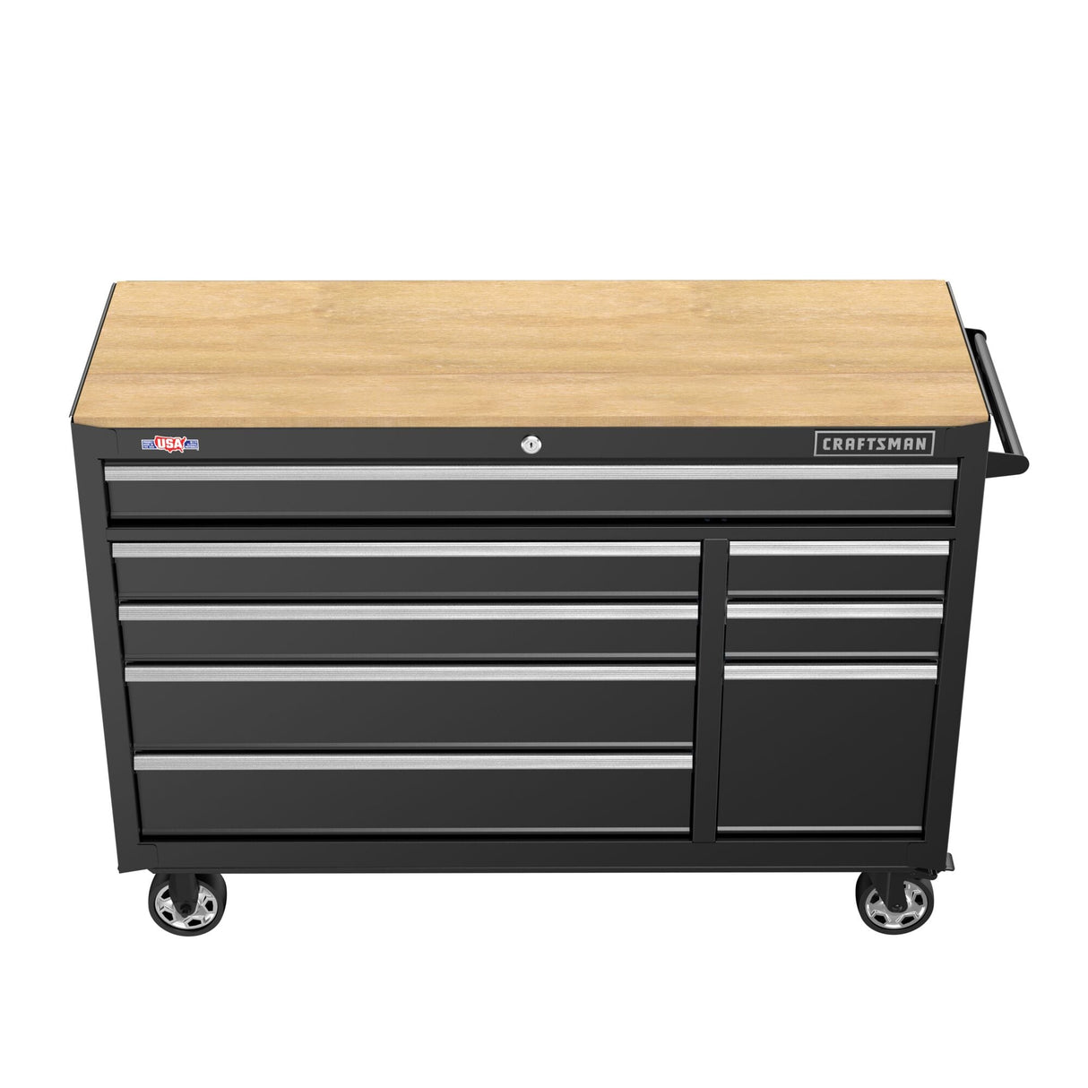 2000 Series 51.2-in L x 37.5-in H 8-Drawers Rolling Black Wood Work Bench CMST98529BK