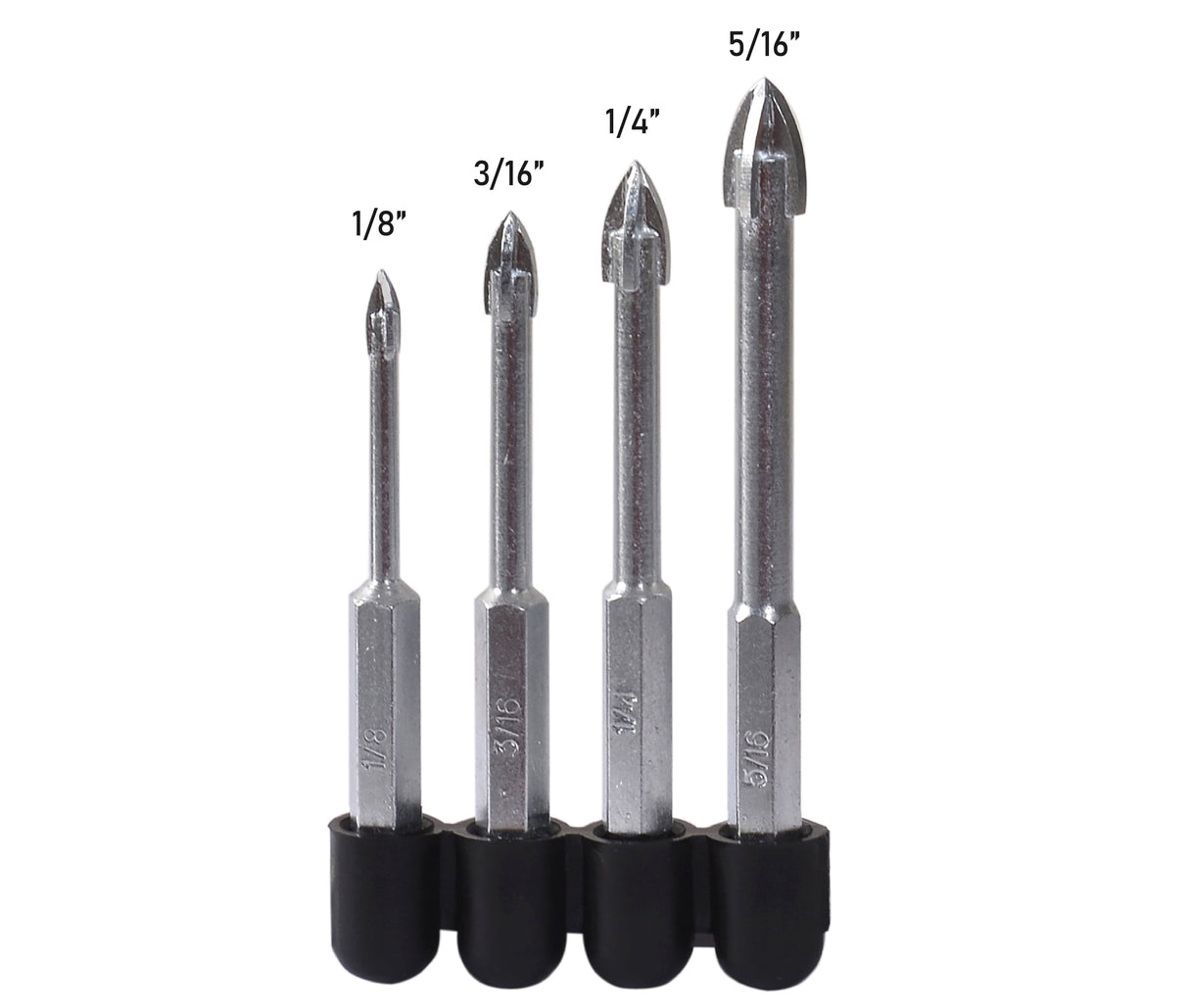 Carbide Tipped Right Handed Glass and Tile Drill Bit Set DTC-21104