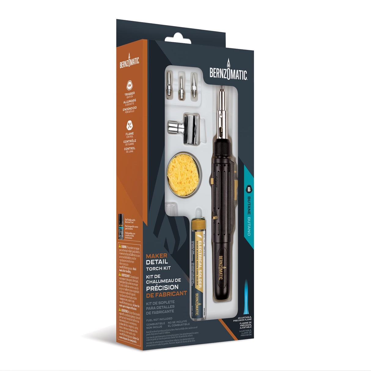 Lead-Free Soldering Iron Kit with Micro Torch, Hot Air Blower, and Storage Case 368600