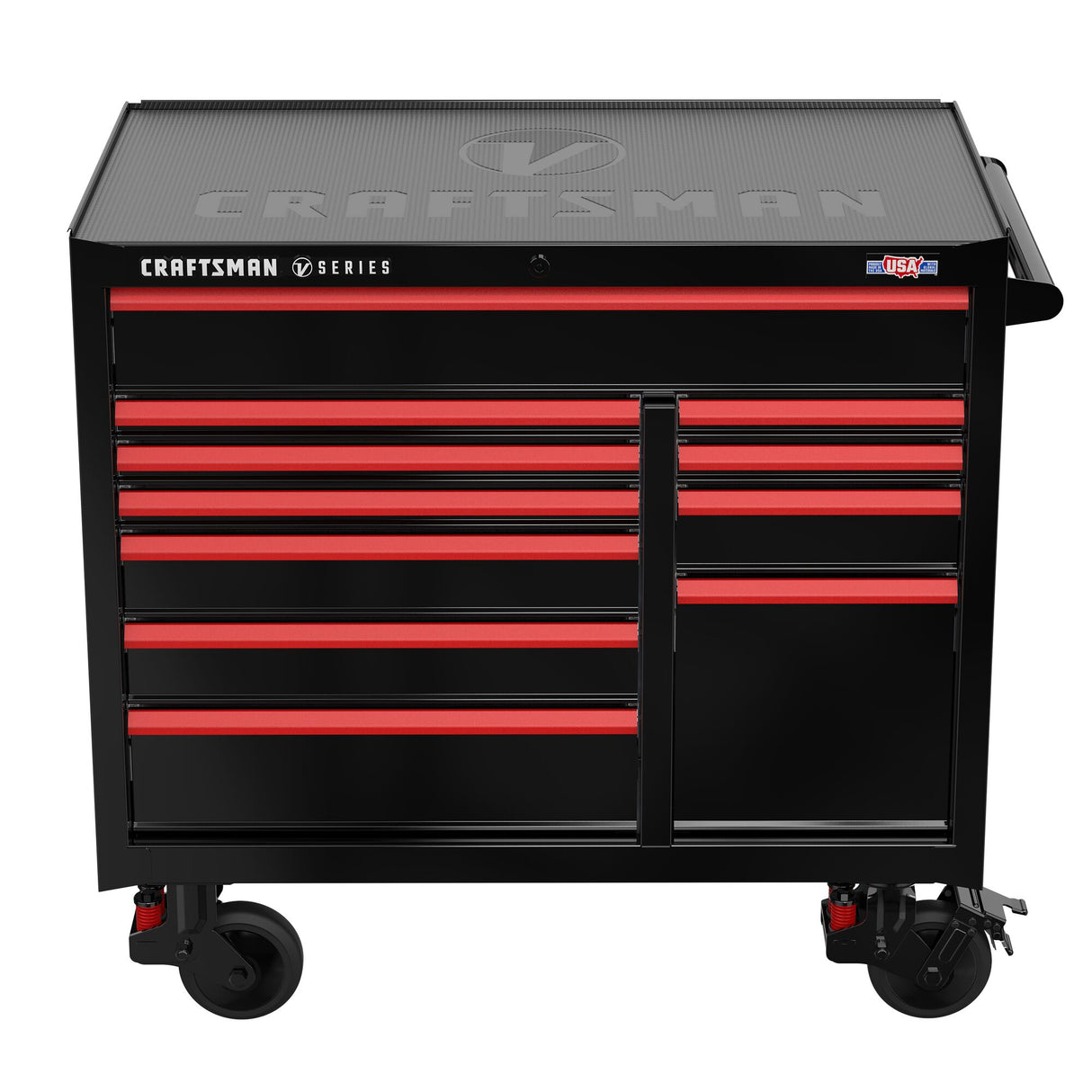 V-Series 41-in W x 40-in H 11-Drawer Steel Rolling Tool Cabinet (Black) CMSTVS4111BK