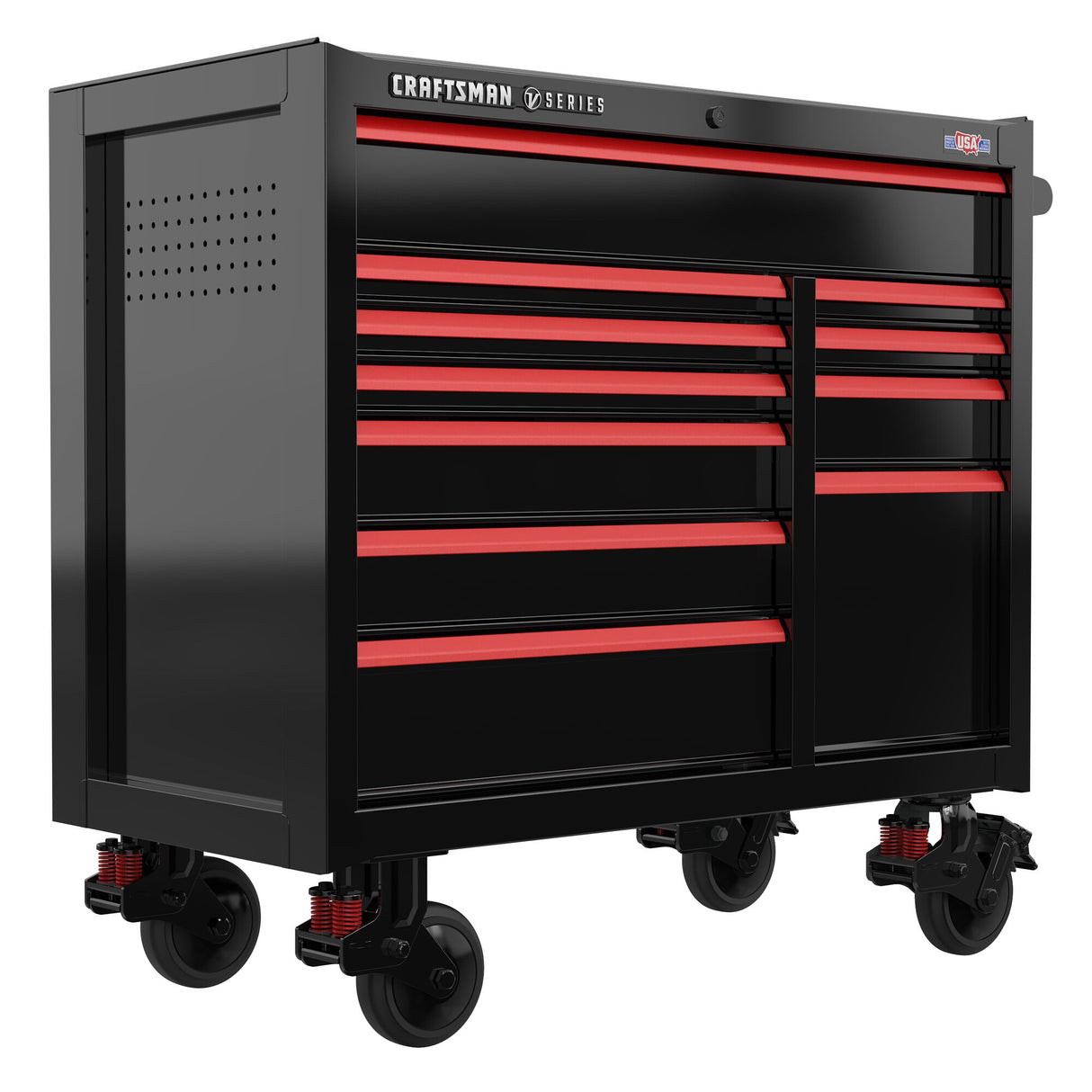 V-Series 41-in W x 40-in H 11-Drawer Steel Rolling Tool Cabinet (Black) CMSTVS4111BK