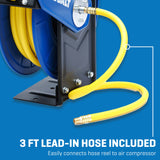 Retractable Hose Reel with 3/8-in x 50-ft Hybrid Hose SGY-AIR184