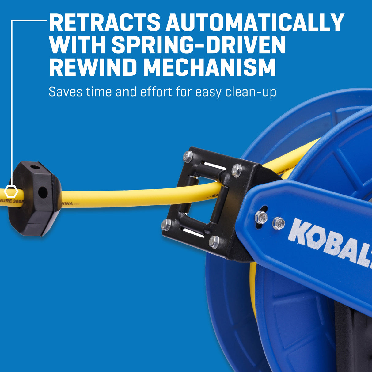 Retractable Hose Reel with 3/8-in x 50-ft Hybrid Hose SGY-AIR184