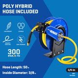 Retractable Hose Reel with 3/8-in x 50-ft Hybrid Hose SGY-AIR184