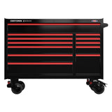 V-Series 52-in W x 40-in H 12-Drawer Steel Rolling Tool Cabinet (Black) CMSTVS5212BK