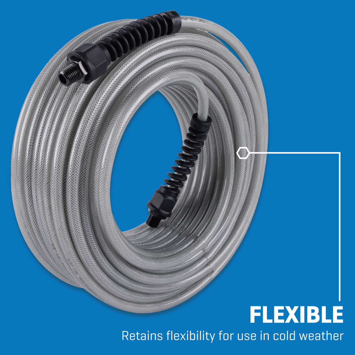 1/4-in x 100-ft Polyurethane Air Hose with Field Repairable Hose Ends SGY-AIR263