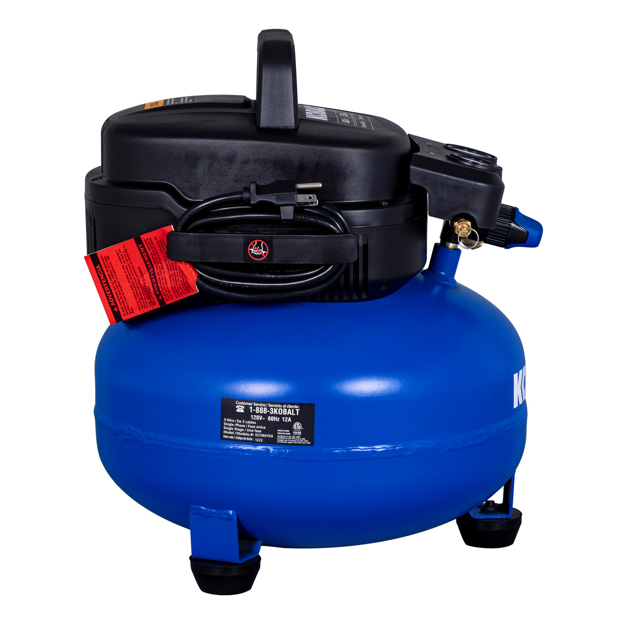 6-Gallon Portable Electric 150 PSI Pancake Air Compressor with Accessories 02106410A