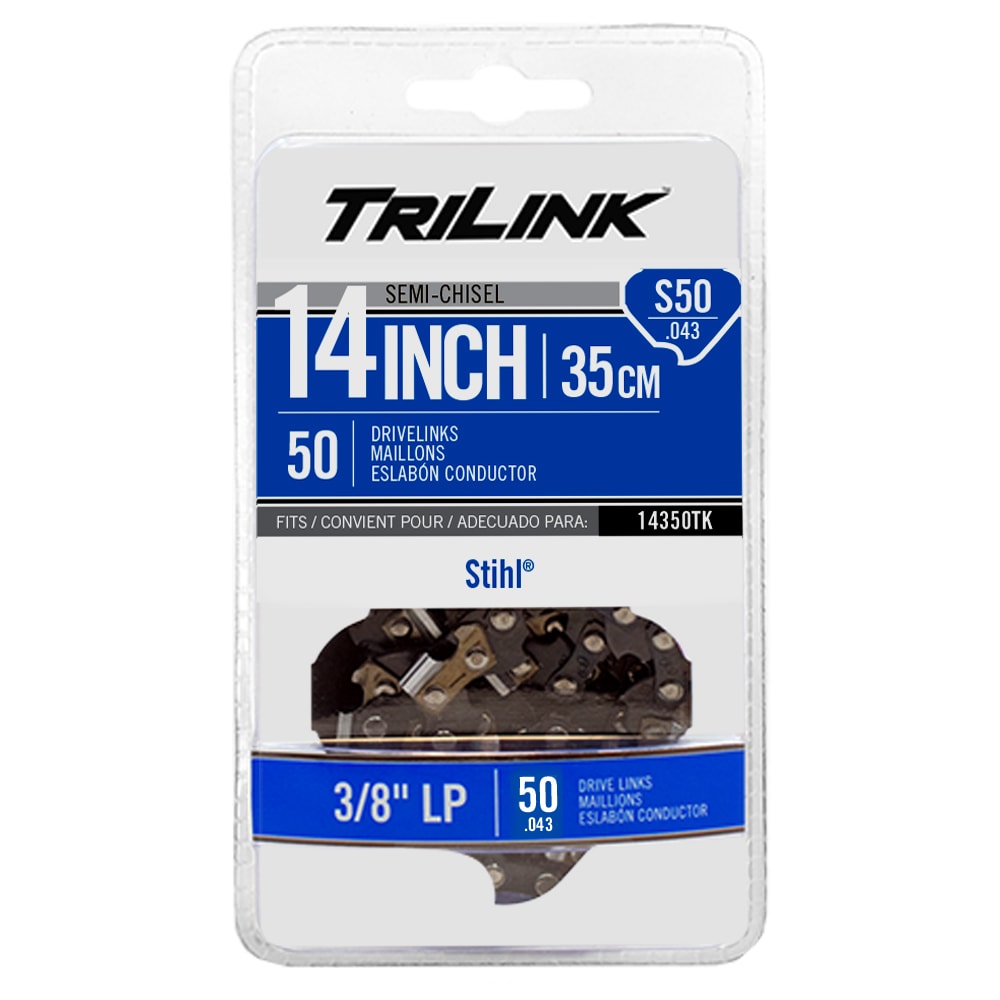 50 Link Replacement Chainsaw Chain For 14-in, 0.043-in Gauge, 3/8-in Pitch 14350TK