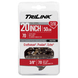 70 Link Replacement Chainsaw Chain For 20-in, 0.05-in Gauge, 3/8-in Pitch 85070TK