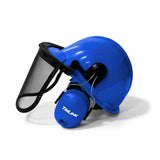 Blue Safety Helmet with Adjustable Ratchet Harness and Wide Sealing Ear Muffs PSH001TK