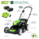 80-volt 21-in Cordless Push Lawn Mower 4 Ah (2-Batteries and Charger Included) 2500402