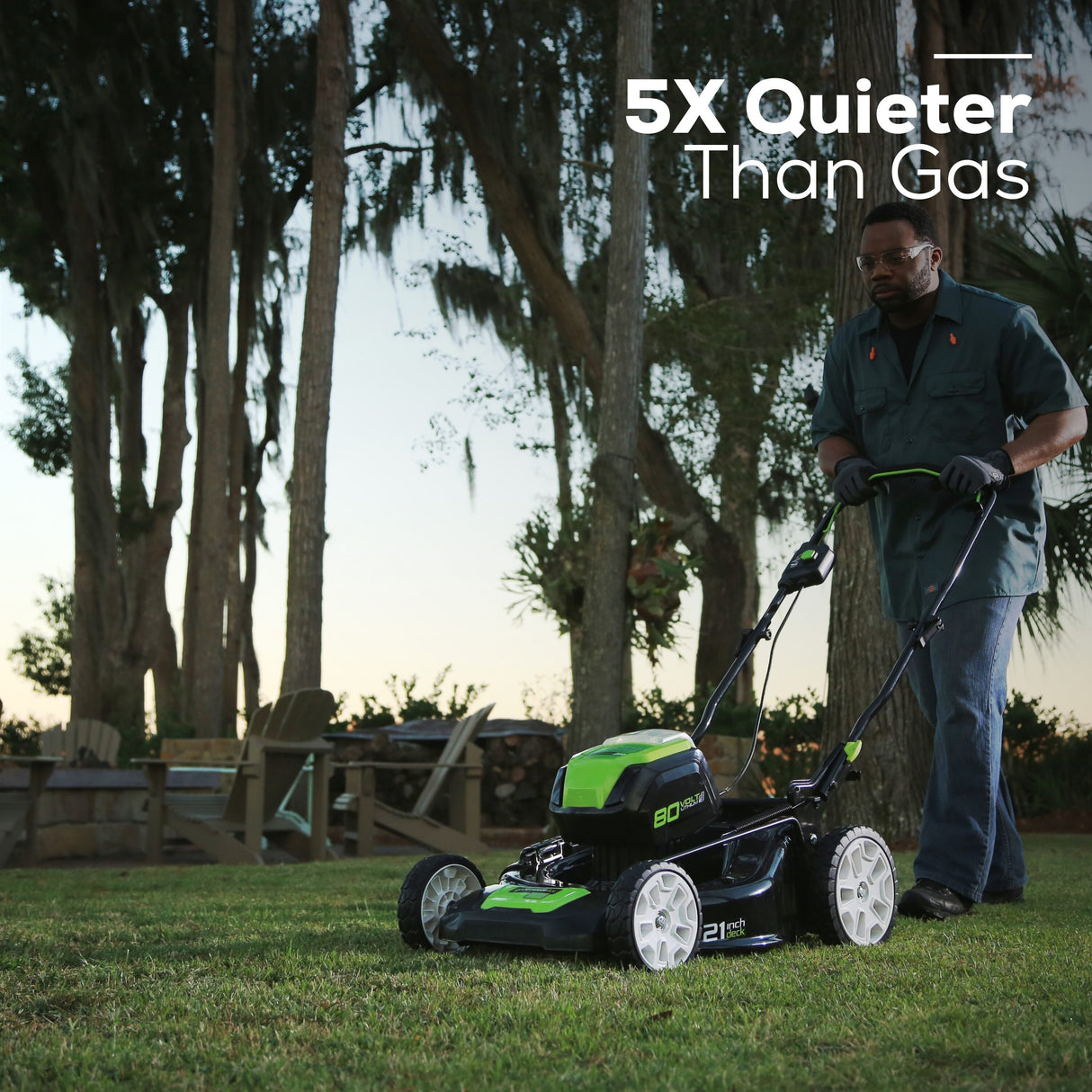 80-volt 21-in Cordless Push Lawn Mower 4 Ah (2-Batteries and Charger Included) 2500402