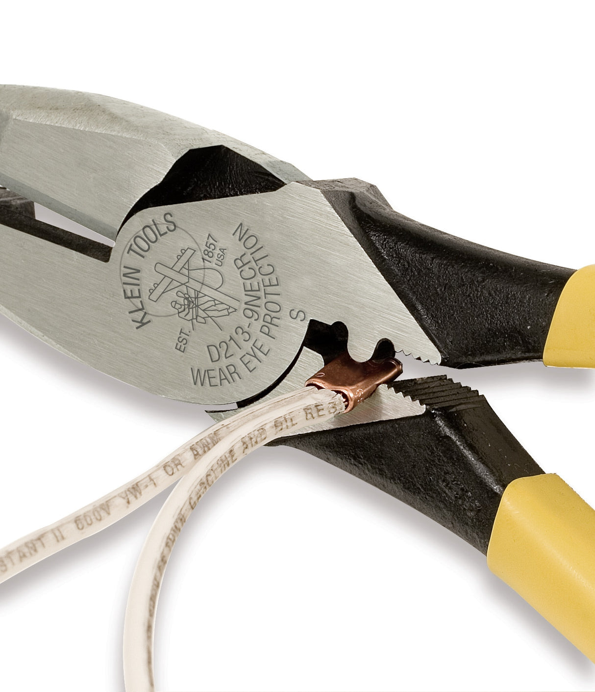 Crimping 9-in Electrical Lineman Cutting Pliers D213-9NECR SEN