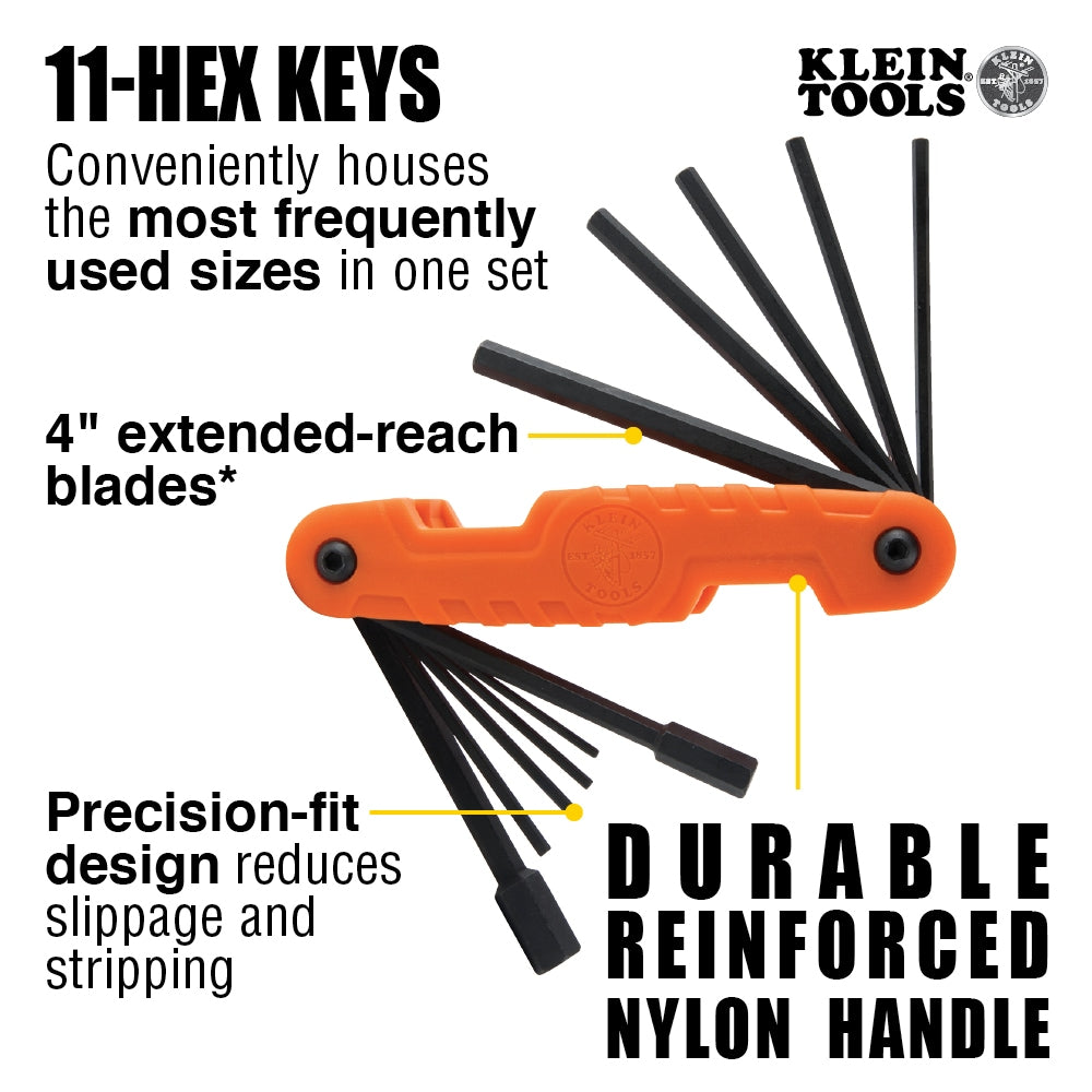 Pro Folding 11-key Standard (Sae) Hex Key Set 70550G