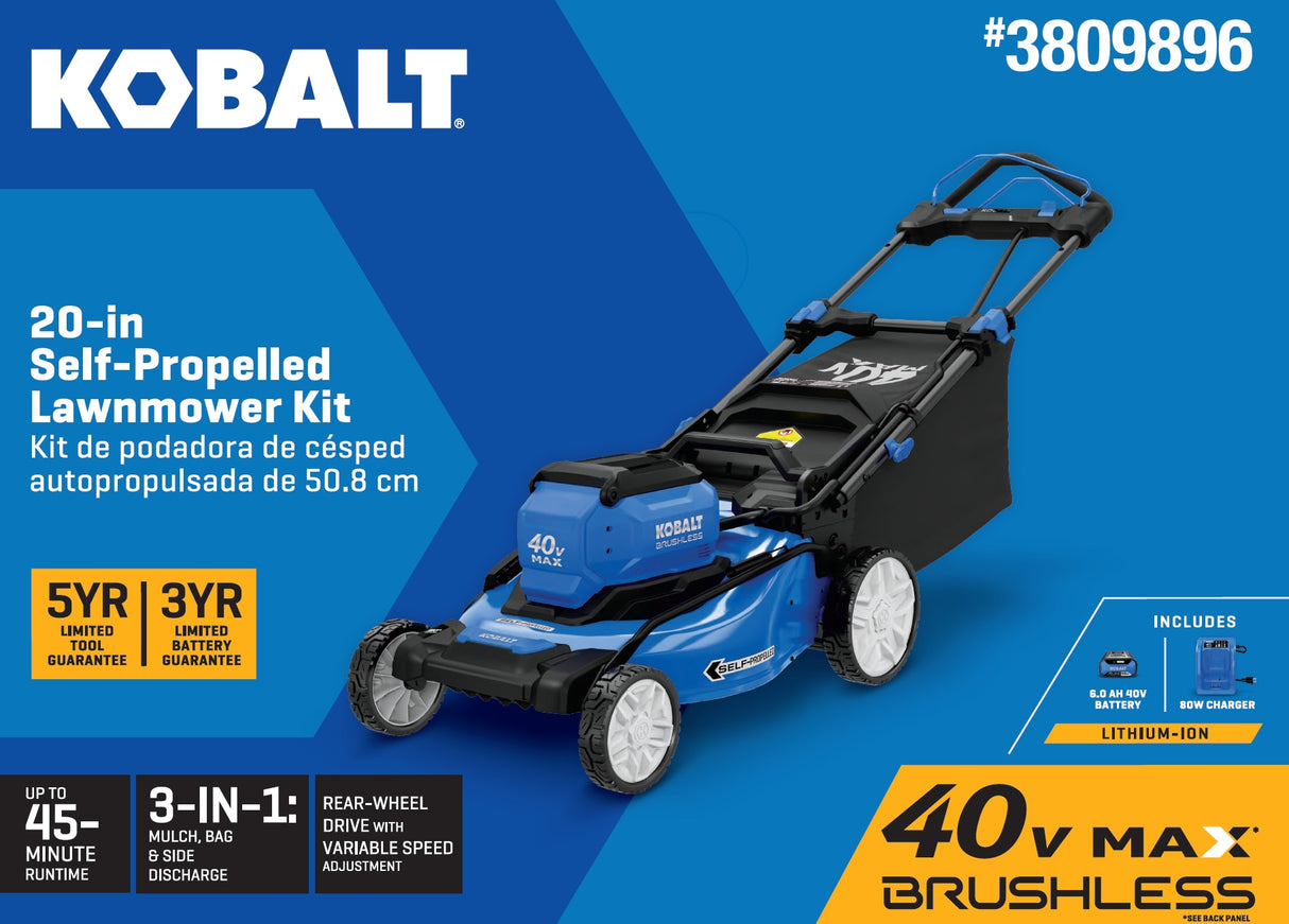 Gen4 40-volt 20-in Cordless Self-propelled Lawn Mower 6 Ah (1-Battery and Charger Included) KSPM 1040A-03