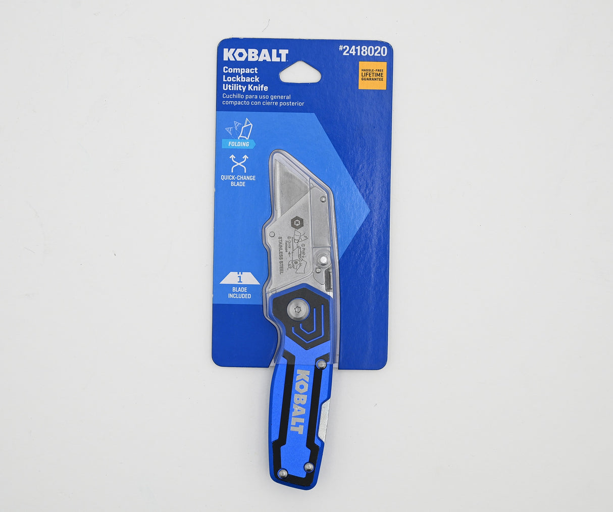 Compact Lockback 3/4-in 1-Blade Folding Utility Knife 58976