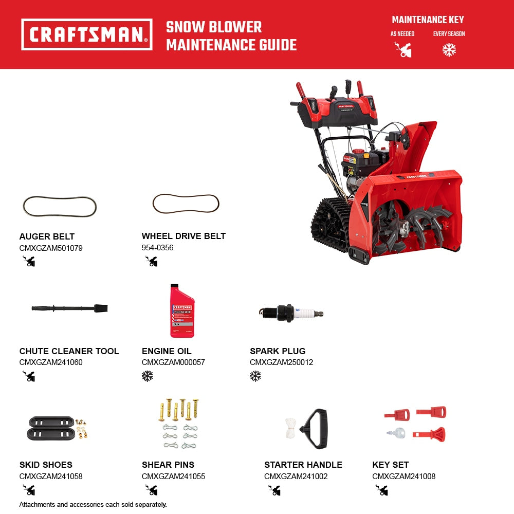 Performance 26 Track 26-in Two-stage Self-propelled Gas Snow Blower CMGB223104