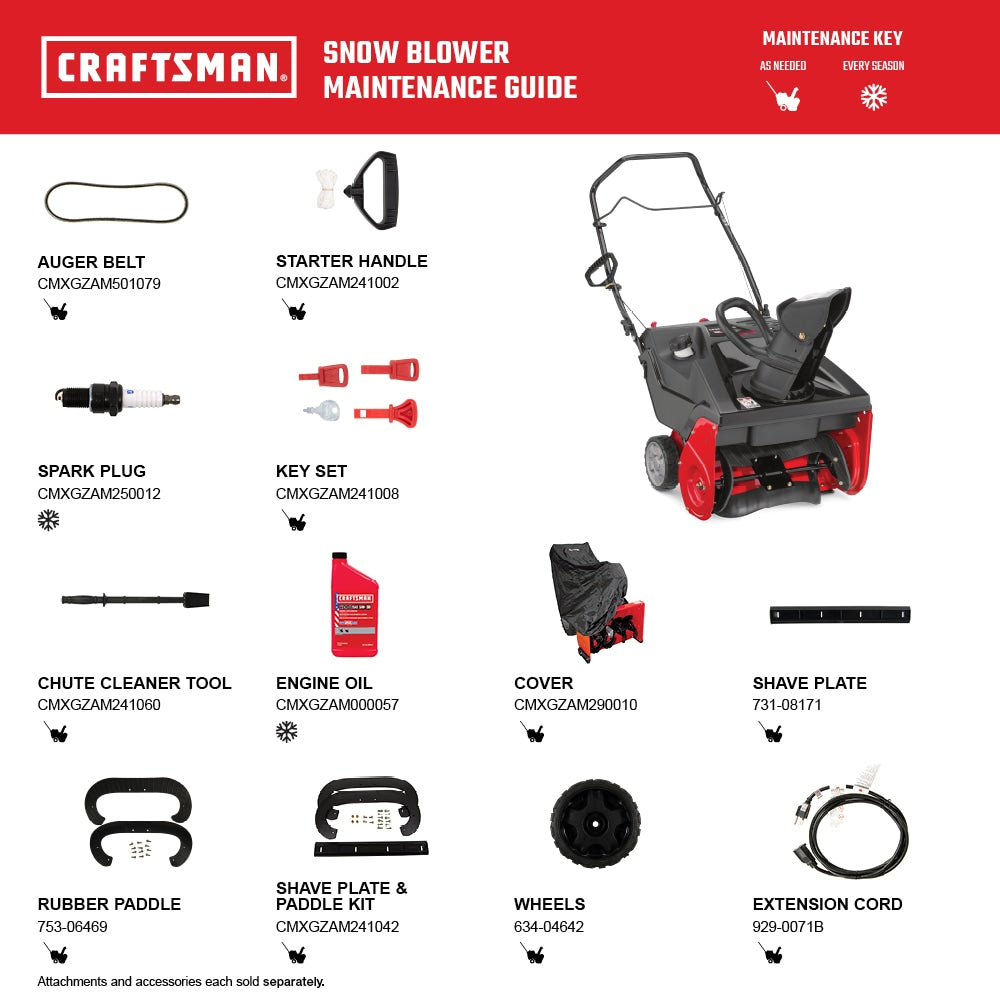 SB230 21-in Single-stage Push with Auger Assistance Gas Snow Blower CMXGBAM1054539