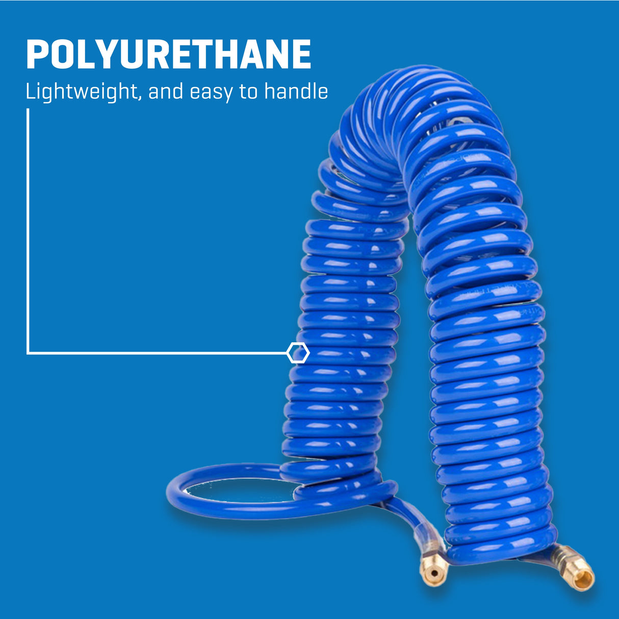 1/4-in x 25-Ft Polyurethane Recoil Air Hose SGY-AIR157JH