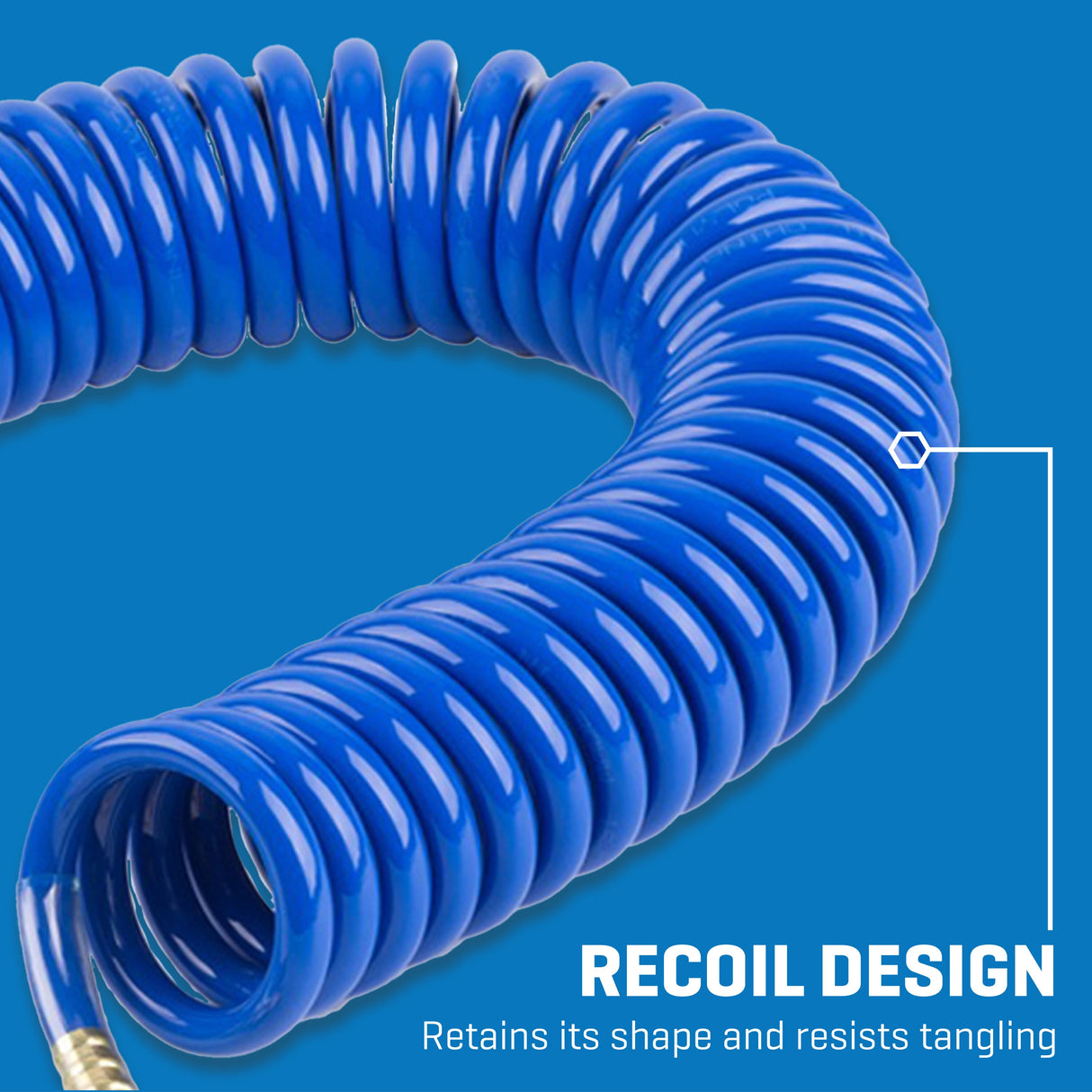 1/4-in x 25-Ft Polyurethane Recoil Air Hose SGY-AIR157JH